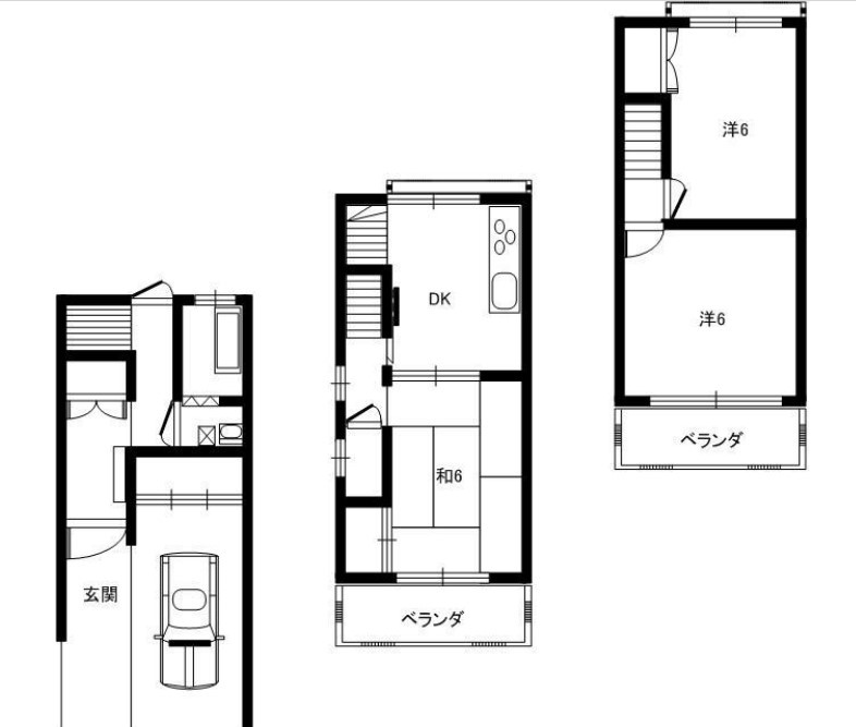 寝屋川市清水町戸建の間取り
