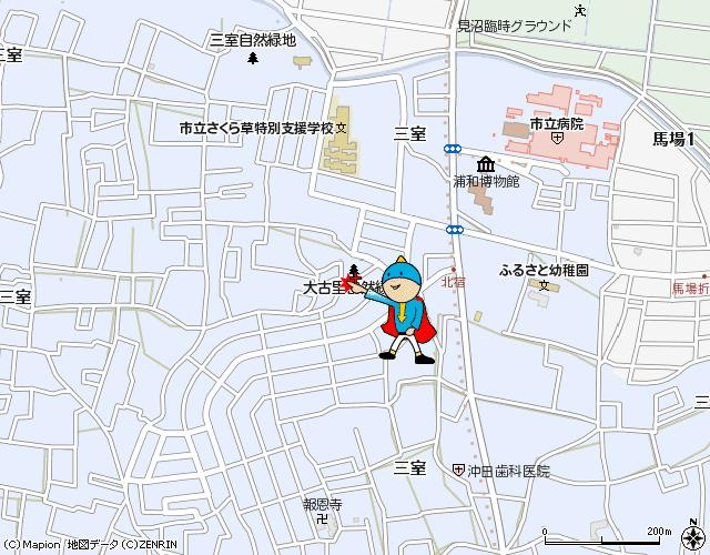 三室大古里緑地住宅　F号棟の地図