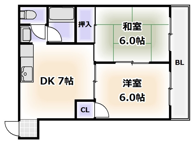【間取り】 | 青風ハイツ