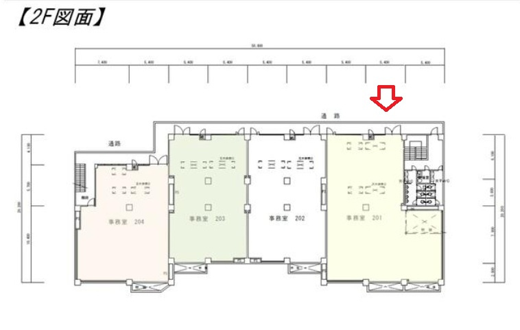 山王森タウンビル（横浜市神奈川区三枚町108-7）貸倉庫・事務所の間取り|201号室