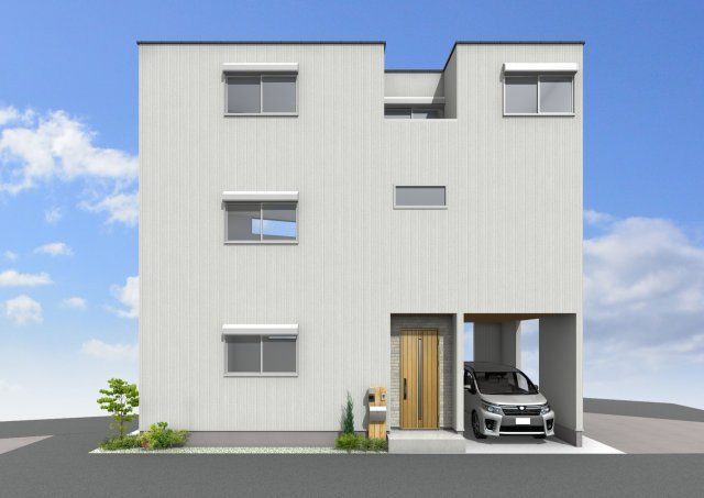 【ヴィレッタの杜】鳴尾町二丁目Ａ　建築条件付き土地の外観パース|参考プランの外観イメージです