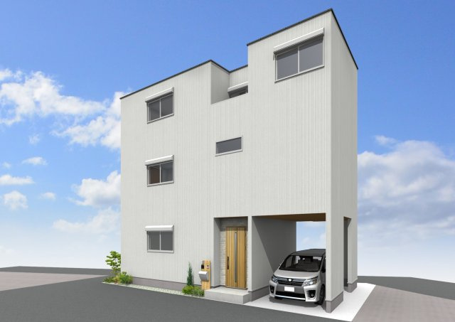 【ヴィレッタの杜】鳴尾町二丁目Ａ　建築条件付き土地の外観パース|参考プランの外観イメージです