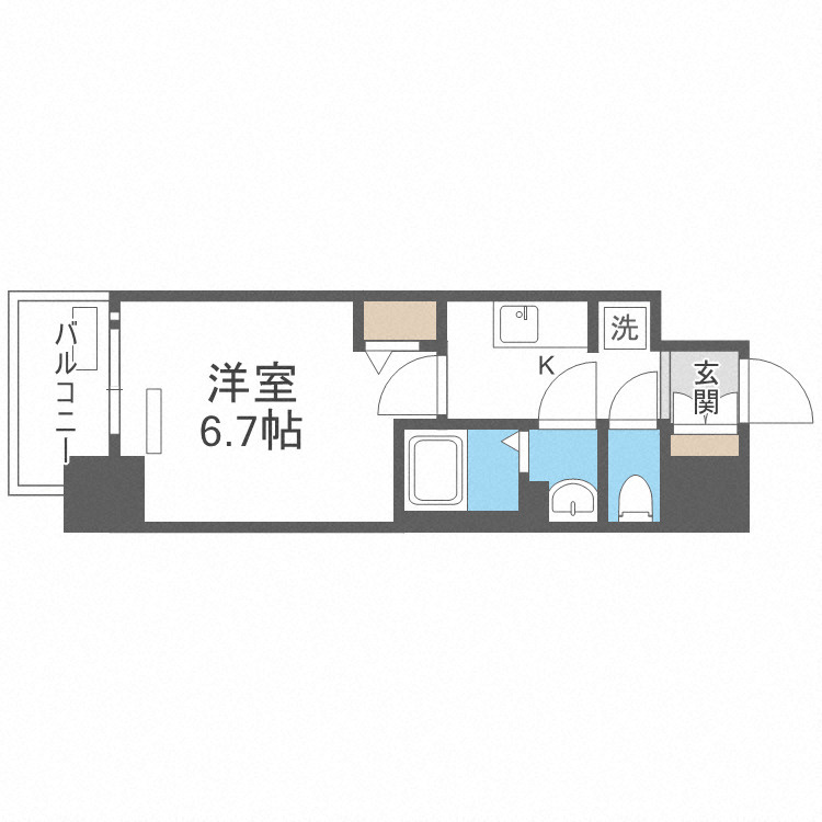 プレサンス上町台筆ヶ崎 NORTHの間取り
