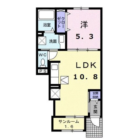スール　ソレイユ　ココル　Ⅰの間取り