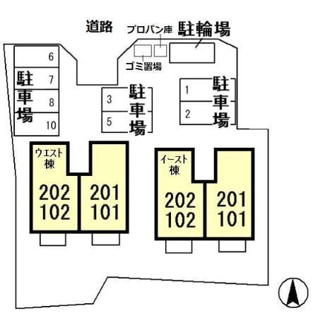メゾンベール　イーストの区画図
