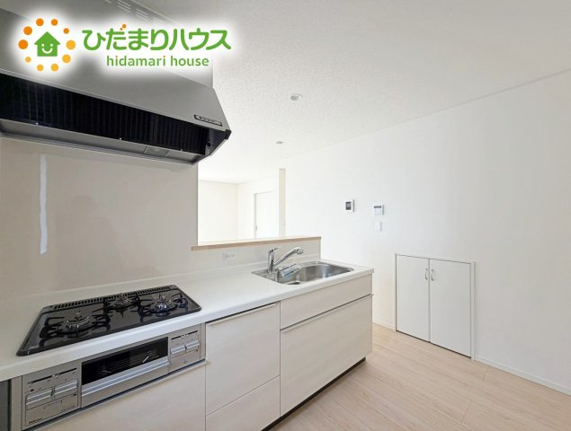 いわき市四倉町第19　新築戸建　1号棟のキッチン|広々として使い勝手のよい明るく開放的なキッチン☆彡
