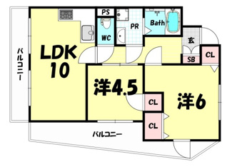 【間取り】 | ローレル三宮