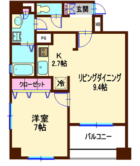【間取り】 | クリオ戸越銀座弐番館