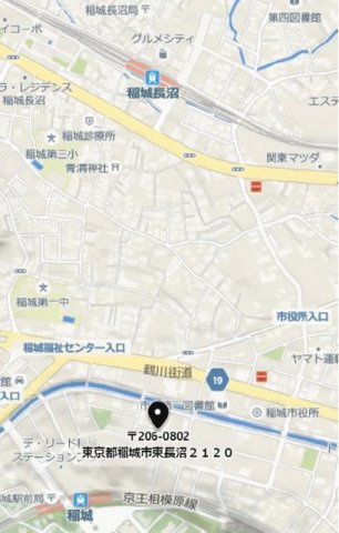 稲城市東長沼のアパートの地図|建設予定地