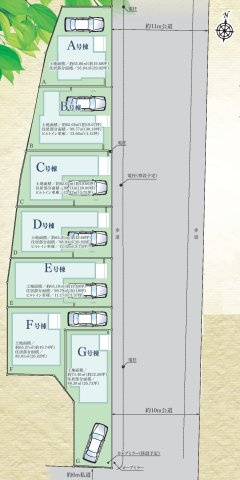 川崎市麻生区王禅寺西　新築７棟　の区画図