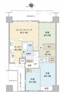 【間取り】 | ダイアパレスリバーコート古市