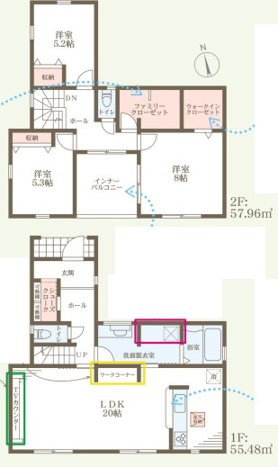 姫路市北平野　新築一戸建ての間取り|3号地