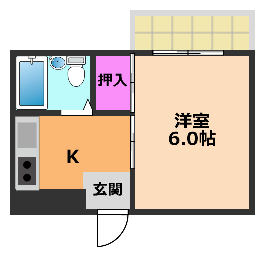 高槻市春日町の賃貸マンションの間取り