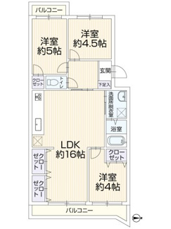 【間取り】 | エメラルドマンション船越