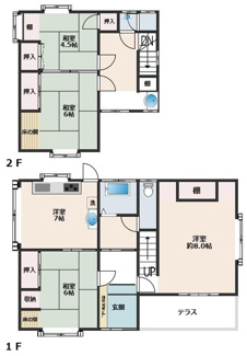 【間取り】 | 呉市広長浜四丁目　収益戸建