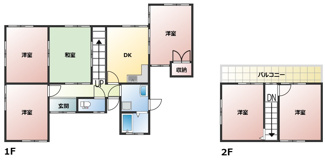 【間取り】 | 安佐北区安佐町大字飯室　ふじビレッジ