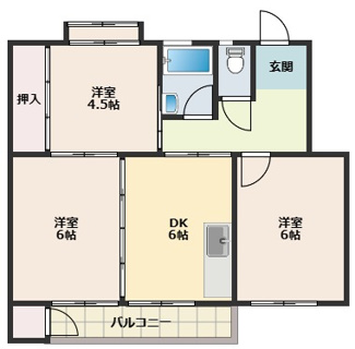 【間取り】 | 鈴が台団地分譲住宅Ｂ棟　収益物件