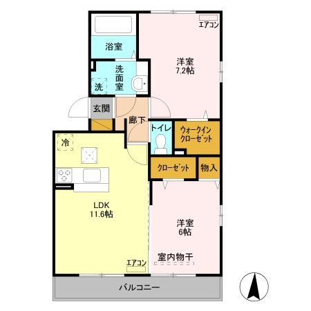 【間取り】 | シャンティーユ曙台　Ⅱ