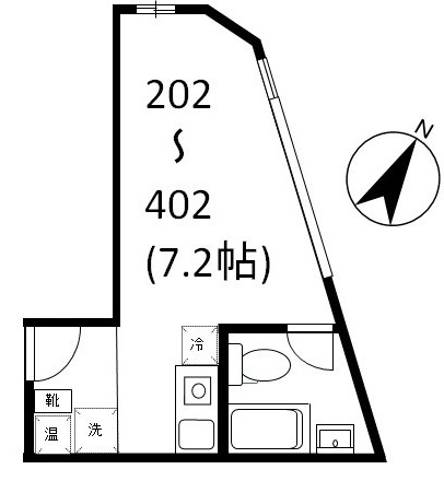 中野区南台４丁目の賃貸マンションの間取り