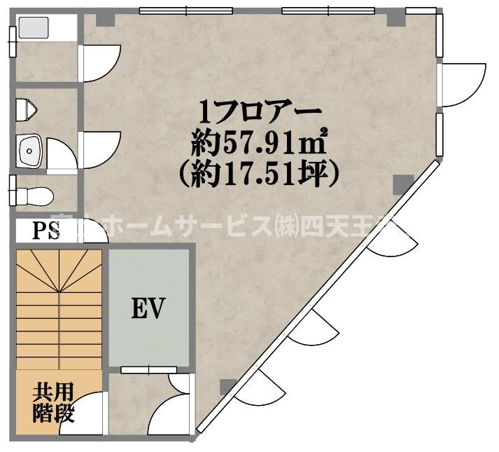 東大阪市小阪１丁目の店舗事務所