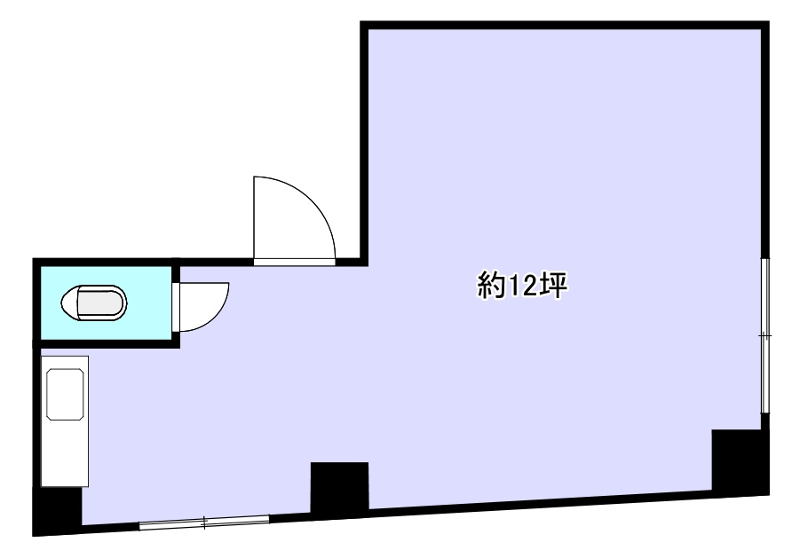 大阪市北区西天満４丁目の店舗事務所の間取り