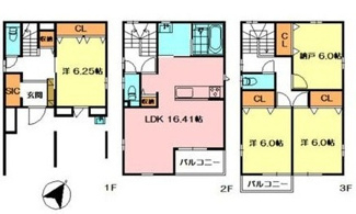 【間取り】 | 広島市南区旭１丁目No.B