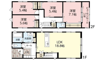 【間取り】 | 広島市西区井口４丁目No.1 胡山