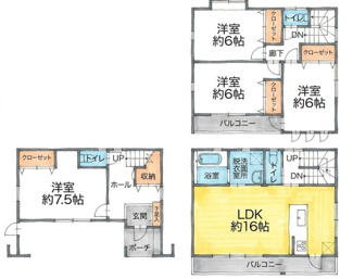 【間取り】 | 広島市東区尾長東１丁目　中古戸建