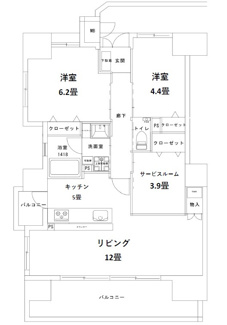 【間取り】 | ディアメゾン観音本町リアーレ