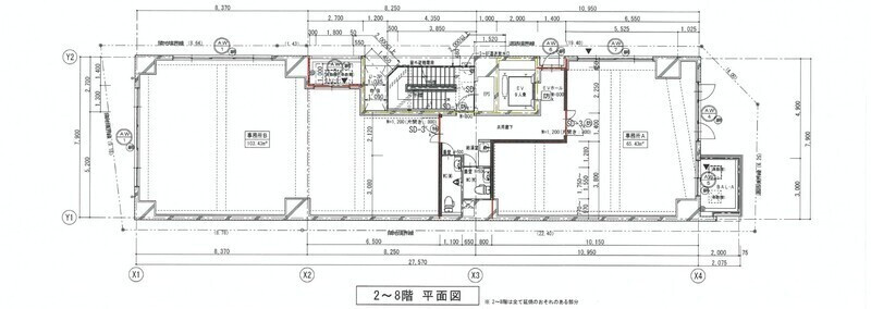 リアライズ立売堀ビル7階の区画図|全体フロア