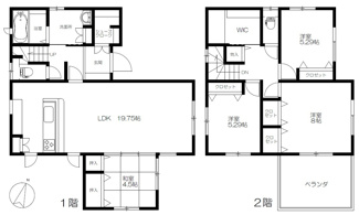 【間取り】 | 広島市安佐南区上安４丁目 サンハイツ緑ヶ丘