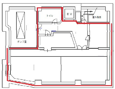 大阪市中央区平野町４丁目の店舗事務所の間取り
