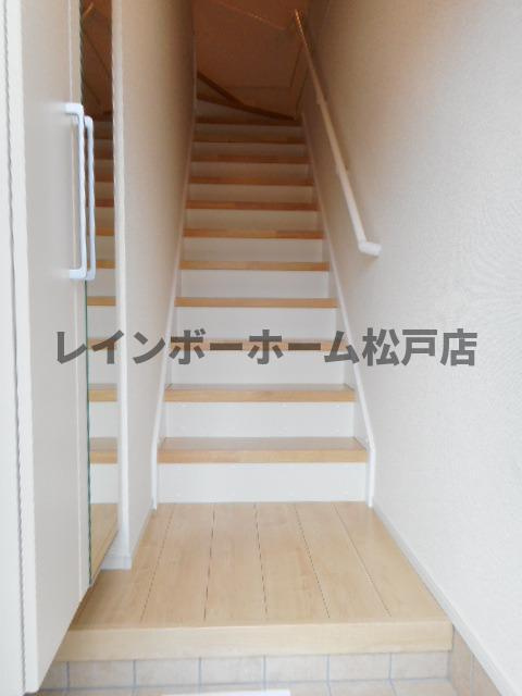 松戸市樋野口のアパートの玄関