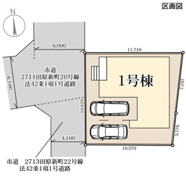 リーブルガーデン北九州市小倉南区田原新町1丁目第四の区画図