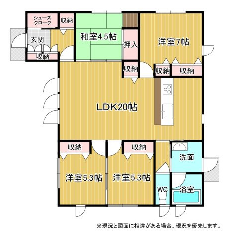 一条工務店施工　中古住宅の間取り