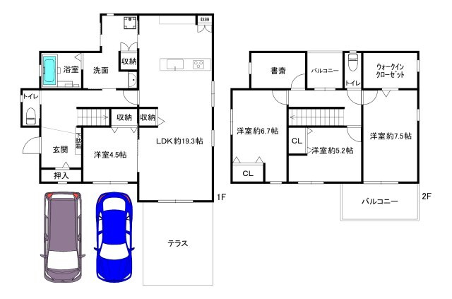 神戸市垂水区舞多聞西8丁目中古戸建の間取り|4LDK+S