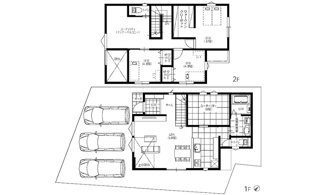 【間取り】 | 【馬木6No.3】駐車3台可♪広々19LDKと家事ラク空間が魅力の家