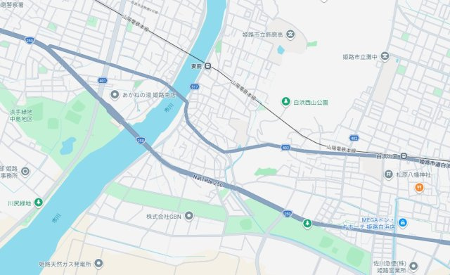 姫路市飾磨区妻鹿　　山陽電鉄「妻鹿駅」徒歩10分の地図