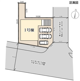リーブルガーデン北九州市戸畑区東大谷1丁目の区画図