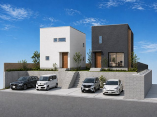 【外観パース】 | 広島市東区上温品４丁目No.B | 街並みイメージ図