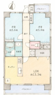 【間取り】 | ダイアパレス宝町