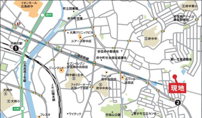 【地図】 | 安芸郡府中町八幡３丁目No.２
