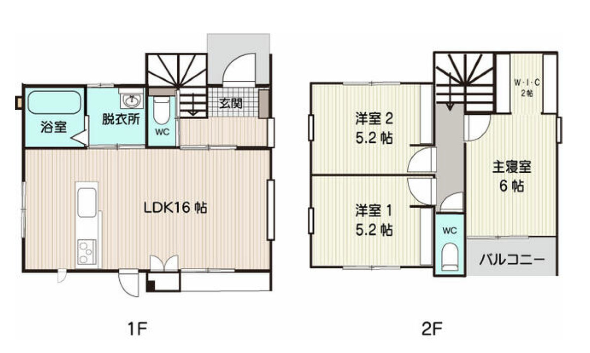 甲斐市 富竹新田　新築戸建の間取り