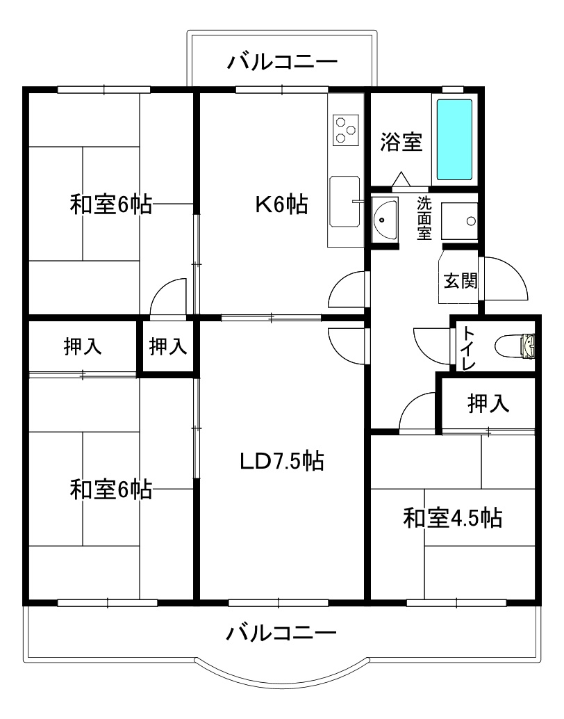 名谷27団地１０号棟3階