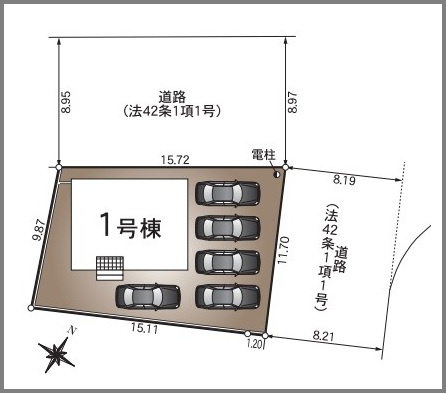 焼津市田尻北　第６／の区画図