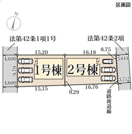 リーブルガーデン長浜市三ツ矢元町3期の区画図