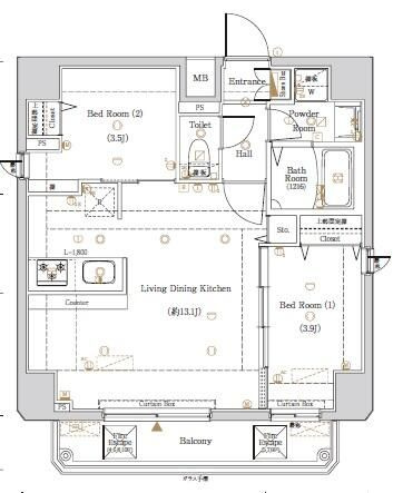 KNOTS浅草の間取り