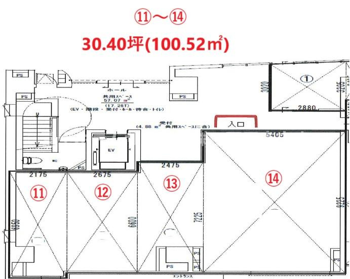 大阪市西成区山王１丁目の店舗一部の間取り