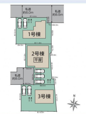 葛城市林堂２期の区画図