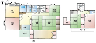 【間取り】 | 鹿屋市寿5丁目　中古戸建
